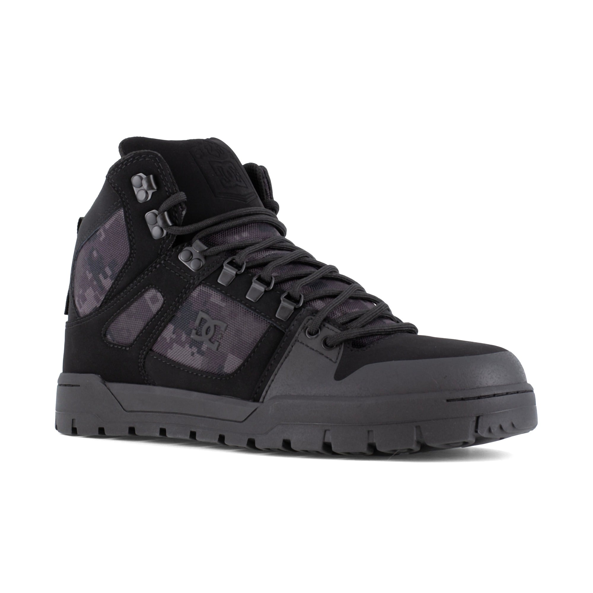 DC Work Crew Pure Work Men's Composite Toe - Waterproof Work High-Top - Black Camo Men's Work Shoe Questions & Answers