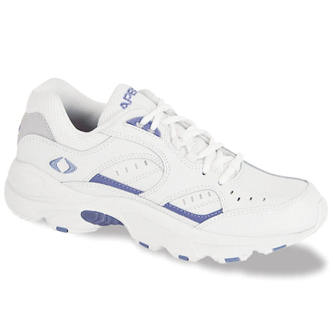 Apex V854 Women's Lace Walker - White/Periwinkle Questions & Answers