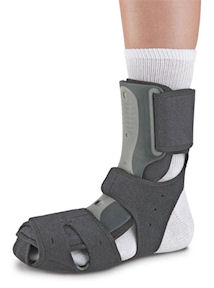 Is the night splint an aid that will significantly advance the repair needed in the case of dropfoot? Please explai