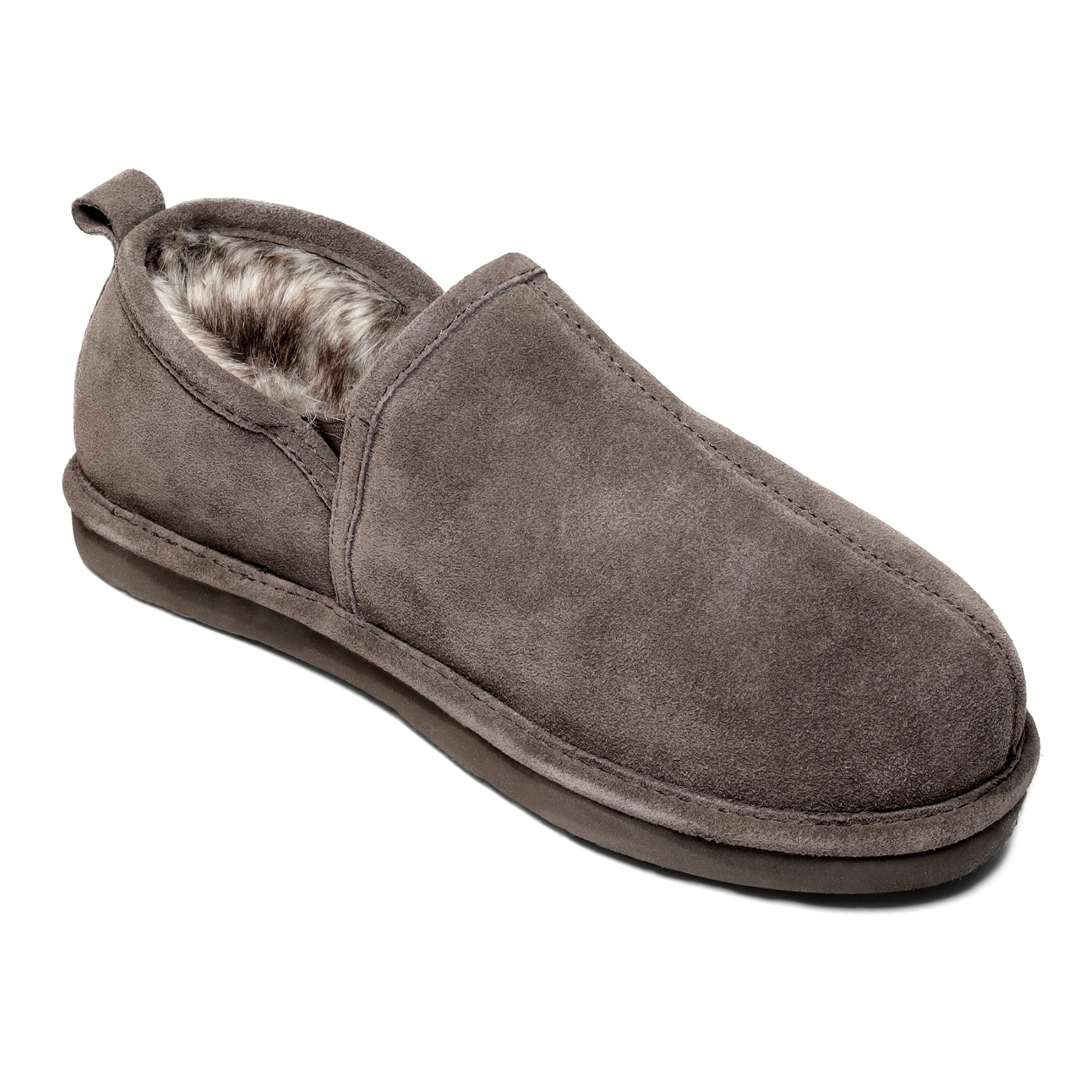 Bearpaw Maddox - Men's Closed Back Suede Sheepskin Slipper - 2170M Questions & Answers