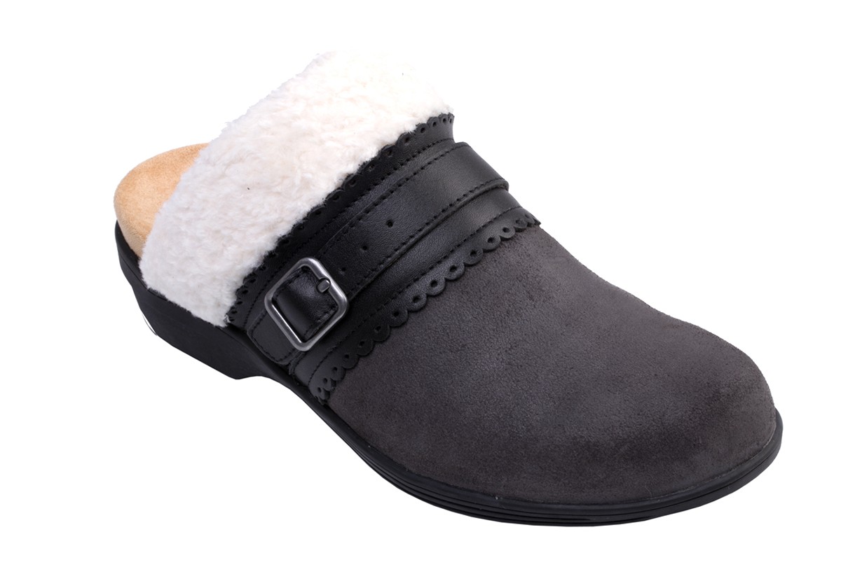 I have these clogs with white furry lying inside size says 7.5