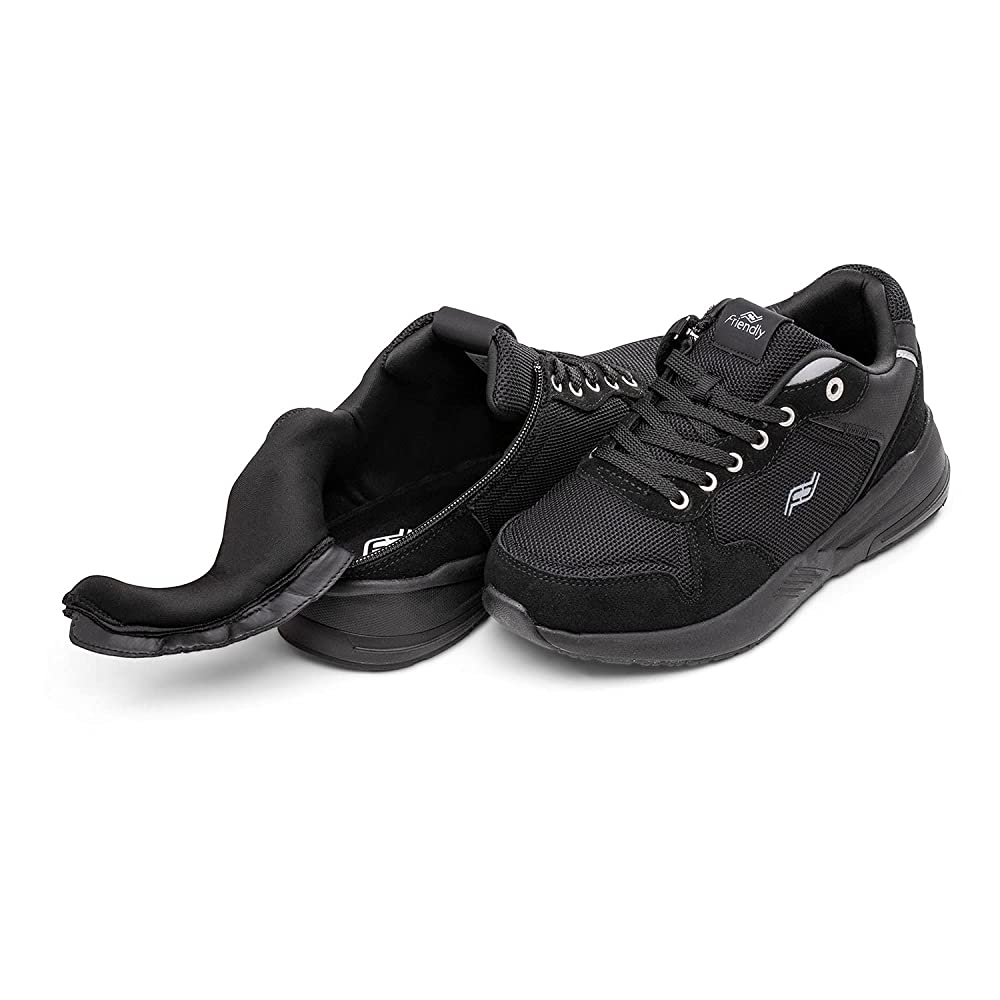 Friendly Shoes Men's Excursion Mid Top Adaptive Sneaker Questions & Answers