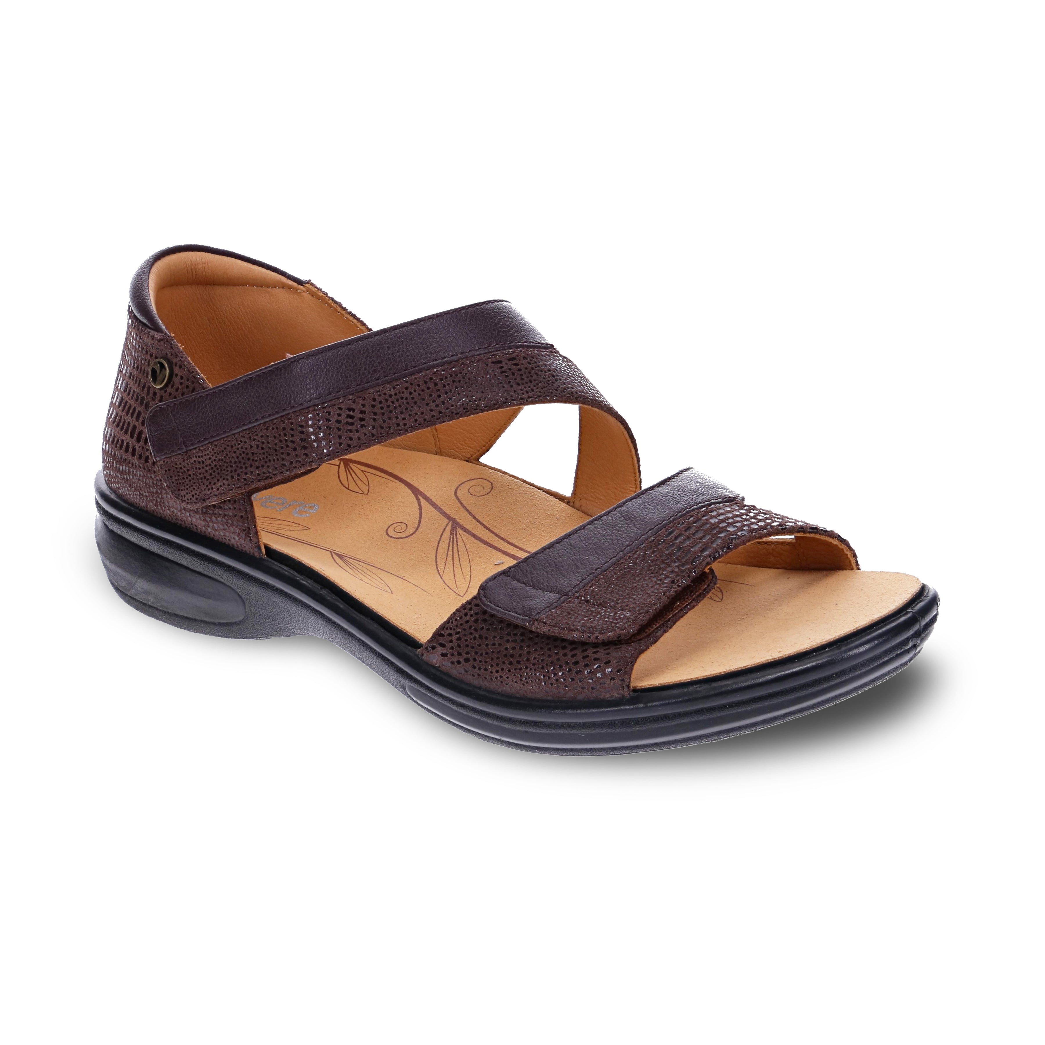 Where is the size chart for ladies orthotic sandals?