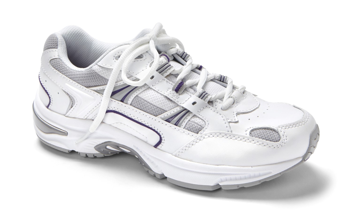 Vionic Walker Women's Plantar Fasciitis Shoe - White/Purple Questions & Answers